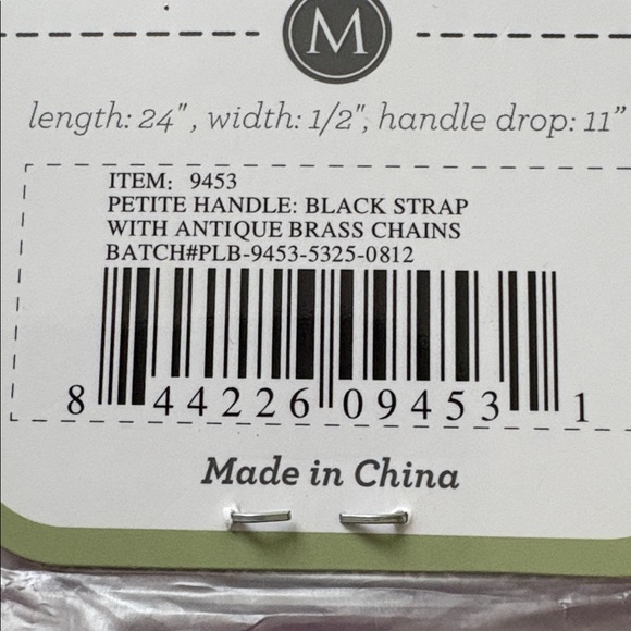 Miche Petite Handle Black Strap with Antique Brass Chains for Handbags Purse - Picture 6 of 6